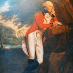 Painted portrait of a man in a red military coat